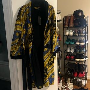 Versace robe size large with matching slippers size 10US